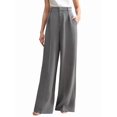 thumbnail image 3 of Women Wide Leg Pants High Waisted Business Casual Work Trousers Dressy Pants with Pockets Light Gray XL, 3 of 10