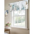 thumbnail image 4 of Fall Pumpkin Valances for Windows Green Eucalyptus Leaf Thanksgiving Kitchen Valance Curtain Rod Pocket Small Curtains for Cafe Bathroom Laundry Basement 42" x 18", 4 of 8