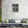 thumbnail image 5 of Rustic Farmhouse Kitchen Wall Art Window Funny Rooster Pictures Decor Chicken Choose Joy Canvas Artwork Vintage Farm Animal Print Painting for Bedroom Framed Ready to Hang 12''''x16'''', 5 of 5