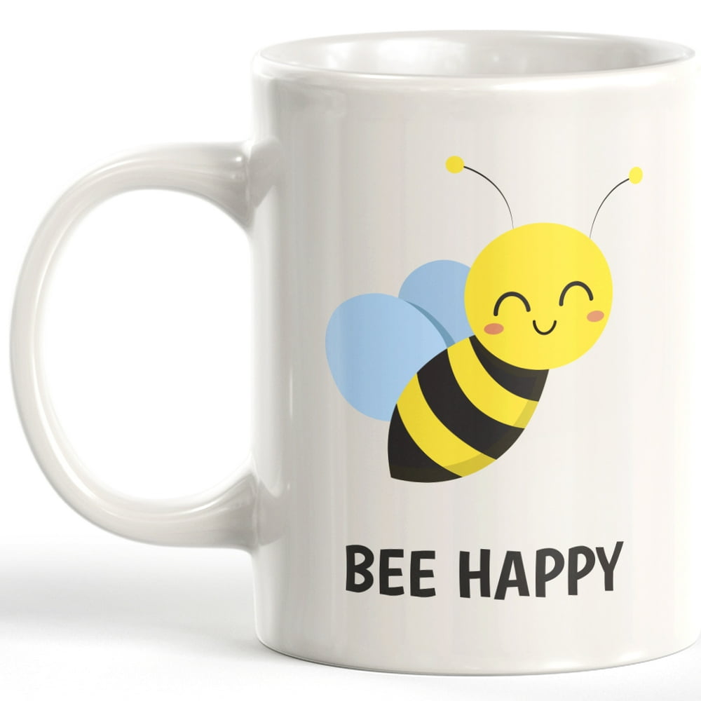 Bee Happy 11oz Coffee Mug - Walmart.com - Walmart.com