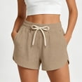 thumbnail image 3 of ZHYou Womens Shorts Drawstring Waist Baggy Fit Lounge Soft Comfy Cotton Blend Casual Shorts with Pockets for Daily Active Use, 3 of 8