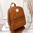 thumbnail image 1 of PU Leather Mini Women Backpack Multi Function Ladies Phone Pouch Pack Ladies School Backpack Shoulder Bags for Women Mochilas Brown, 1 of 5