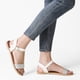 thumbnail image 4 of Sandalias planas con correa al tobillo para mujer DREAM PAIRS plateadas talla 9, 4 of 5