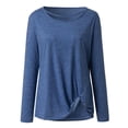 thumbnail image 7 of gakvov Plus Size Sweaters For Women Fall Clothes Sweatshirt Crew Neck Twist Knotted Front Tunics Long Sleeve Plain Loose Pullover Shirts Fall Tops, 7 of 7