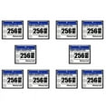 thumbnail image 1 of 10X 256MB Compact Flash Memory Card for Camera, Advertising Machine, Industrial Computer Card,10 x Compact Flash Card,White&blue, 1 of 2