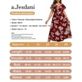 thumbnail image 6 of a.Jesdani Women's Plus Size Maxi Dress Boho Floral Butterfly Sleeve V Neck Flowy Maxi Dress Party Wedding Guest Dress L-4X, 6 of 9