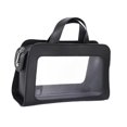 thumbnail image 4 of Bolsa de maquillaje de cuero PU, organizador cosmético cosmético para mujeres, bolsa cosmética, bolsa de aseo de viaje impermeable, para cepillos de Negro, 4 of 8