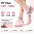 thumbnail image 6 of LWFBDTK Cushion Crew Socks, 4-Pairs, Moisture Wicking, Odor Control, Durable, for Work & Athletic, Size L (9-12.5), Pink, 6 of 9