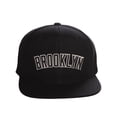 thumbnail image 2 of Original Snapback Custom American Cities State Letters Ajustable Flat Visor Cap (Brooklyn Black, White Black), 2 of 7