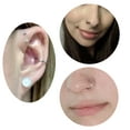 thumbnail image 2 of 18G Clicker Nose Piercing Septum Ring Basic Silver Conch Helix Cartilage Piercing Earring, 2 of 7