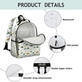 thumbnail image 4 of Cartoon Tractors Hats White Pattern Backpack for School,Cute School Bag,Schoolbag with Adjustable Shoulder Straps & Padded Back,15.25"x11.5"x5.25", 4 of 5
