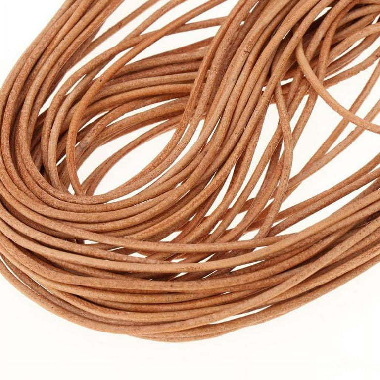 1 Roll 10 Meters Round Leather Roll Cowhide Leather Cord For Lacing,  Beading - as described, 1.5mm Diameter