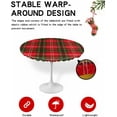 thumbnail image 4 of Christmas Fitted Tablecloth Round Table Cover, Buffalo Plaid Elastic Edged Table Cloth, Classic Tartan Waterproof Kitchen Dining Room Tablecloths Fits 36"-44" Tables, 4 of 6