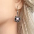 thumbnail image 4 of BRIGHTFUFU 1 par de pendientes de luna sola pendientes colgantes asimétricos colgantes para niñas mujeres, 4 of 8