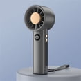 thumbnail image 4 of Variable Speed Handheld Fan, Silent Turbine Portable Device With Led Digital Display, for Office and Travel Use, Gray, 4 of 5