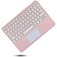 thumbnail image 6 of REQO  iPad 6th 5th Generation Air 2 Pro 9.7 inch Keyboard Case with Touchpad Cute Round Key Color Keyboard iPad 6 5 Detachable Bluetooth Touch Keyboard Cover (iPad5/iPad6/Air2/Pro9.7, Pink), 6 of 7
