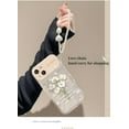 thumbnail image 7 of Flip Large Mirror White Bouquet Case, Translucent Design, Cartoon, with Mirror, Anti-wear and Anti-Drop, for iPhone 15 14 13 12 11 Pro Max Mini XS XR 7 8 6 Phone Case (P1,iPhone 13), 7 of 7