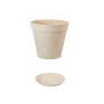 thumbnail image 2 of MMJ Faux Ceramic Planter Round Vintage Embossed Plastic Pot with Tray 7.76x6.61x5.83in Green Plant Decorative Indoor Outdoor Antique, 2 of 6