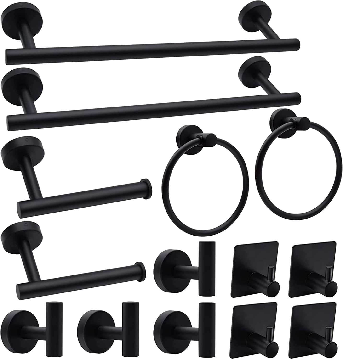 Black Towel Bar Setnull