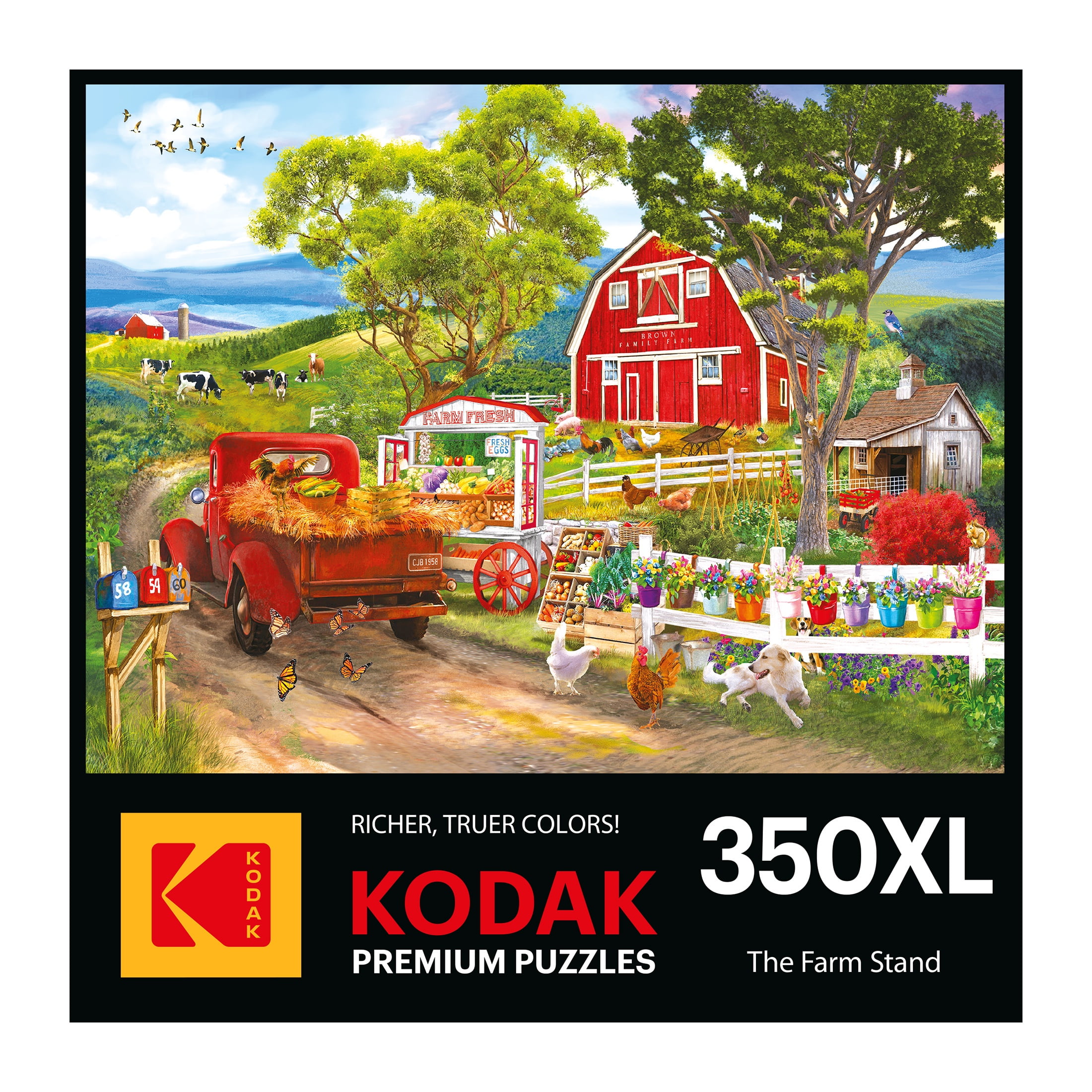 RoseArt Premium 350-Piece The Farm Stand Adult Interlocking Puzzle