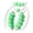 D-328 Green, variant on D-328 Pink Circular Leg Clamps Massager Single Row For Muscle Relaxation Therapy Performance Gear