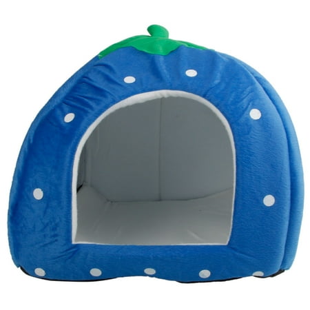 Cushion Pet Bed Zimtown Soft Strawberry Pet Dog Cat Bed House Kennel Doggy Warm Cushion Basket S M L ()