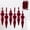 Wine Red, variant on Red Large Christmas Ornaments 6 Pack 17cm Irregular Flocked Tree Hanging Decor, Holiday Party Supplies