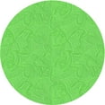 thumbnail image 1 of Ahgly Company Machine Washable Indoor Round Transitional Emerald Green Area Rugs, 3' Round, 1 of 7