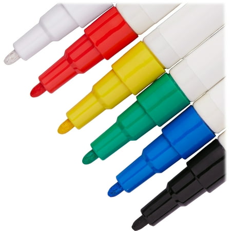 Uni-Ball Oil-Base Fine Line uni Paint Markers, 6 / Set (Quantity)
