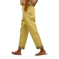 thumbnail image 2 of Cropped Beach Pants for Women 2026 Spring Summer Relaxed Fit Elastic Waist Straight Leg Lightweight Linen Pants with Pockets, 2 of 6