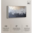 thumbnail image 2 of Silvered Layers Canvas Blue Abstract Art by Art Remedy, Silver Frame, 36" x 24", 2 of 7