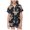 AB138 Navy, variant on Christmas Unisex Kids Pajamas Santa Claus Print Short Sleeve Button Down Shirt Shorts Indoor Wear Boys And Girls Theme Party Clothes Set, Size 2-3 Years