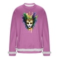 thumbnail image 3 of RKSTN Carnival Party Sweatshirts for Men Oversized Crew Neck Carnival Graphic Print Versatile Fleece Sweatshirt Mens Casual Round Neck Relaxed Fits Comfy Pullover Sweatshirt Top Fall Winter Clothes, 3 of 7
