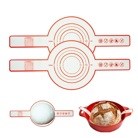 Silicone Sourdough Bread Sling Mat – Non-Stick Baking Mat for Bread, Baguette, Pastry – Reusable, Heat-Resistant (Up to 480°F), Dishwasher Safe – Perfect for Dutch Oven, Artisan Loaf, Homemade Bread