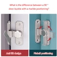 thumbnail image 4 of TIERPOP Door Lock 90 Degree Barn Bolt Cast Stainless Steel Hook Latches Window Cabinet Locks Right Sliding Gate Lock, 4 of 14