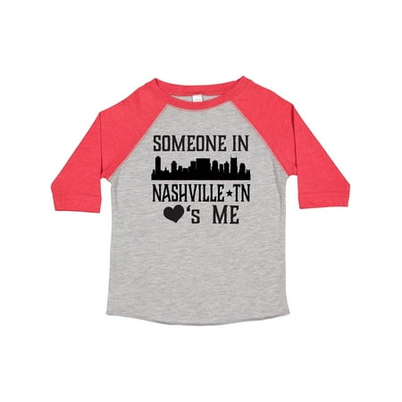 

Inktastic Nashville Tennessee Someone Loves Me Skyline Gift Toddler Boy or Toddler Girl T-Shirt