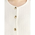 thumbnail image 3 of Free Assembly Women's and Women's Plus Crochet Cardigan Sweater, Lightweight, Size XS-4X, 3 of 4