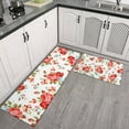 thumbnail image 2 of Pioneer Flower Floral Print Pattern Kitchen Rugs Sets Of 2,Anti Fatigue Kitchen Mat Rugs Non Slip Washable,Decorative Kitchen Floor Mats for Kitchen,Sink,Laundry,17"x30"+17"x47", 2 of 7