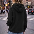 thumbnail image 7 of POTETI Sweatshirts for Women Plus Size Hooded Lightweight Hoodies for Women Fall Warm Long Sleeve Button Solid Color Comfortable Pullover Tops, 7 of 7