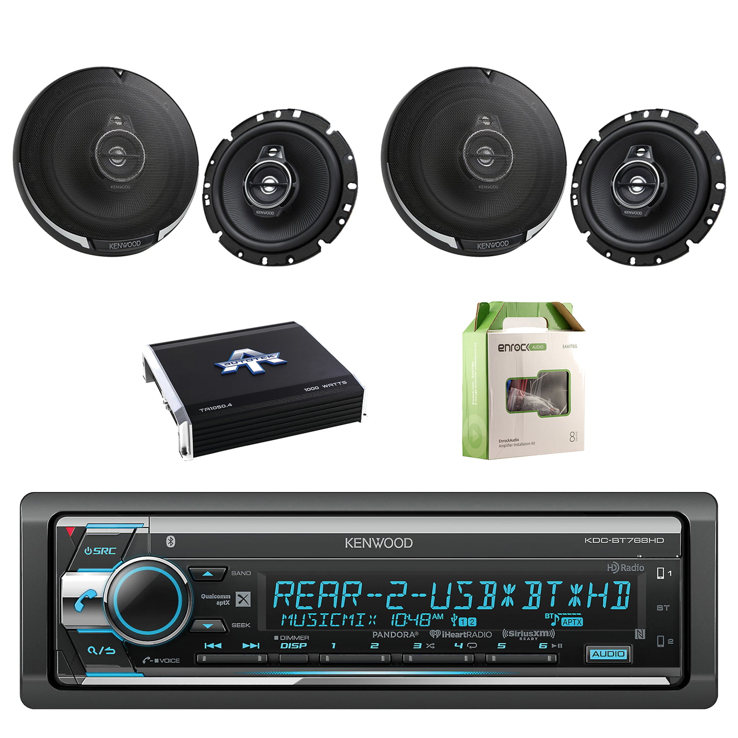 Kenwood Single Din CD/AM/FM Car Audio Receiver W/Bluetooth with Kenwood