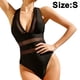 thumbnail image 2 of Traje de baño de una pieza para mujer, sexy, con escote en V profundo y espalda cruzada, 2 of 5