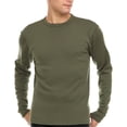 thumbnail image 3 of Merino Wool Expedition Weight Mens Crew Shirt - Heavy Weight Base Layer Top - Extreme Cold Weather Gear - Olive Drab - Medium, 3 of 5