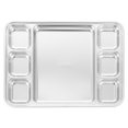thumbnail image 1 of Miangastore Assiette Divisée Multifonctionnelle en Acier Inoxydable Argent Lot de 1 11 Po, 1 of 9