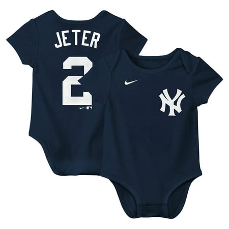 Newborn & Infant Nike Derek Jeter Navy New York Yankees Fuse Name & Number Bodysuit