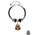 thumbnail image 2 of Delight Jewelry Resin Laughing Buddha in Frame Big Sister Celtic Knot Leather Bead Bracelet, 7"+2" Extender, 2 of 4