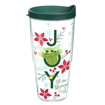 Tervis Star Wars The Mandalorian Christmas Holiday Joy Made in USA Double Walled Insulated Travel Tumbler, Classic - 24oz