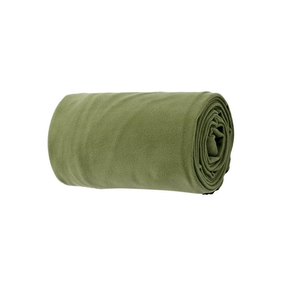 Doublure de Sac de Couchage en Molleton Doux Affaires Pêche Jogging Course Sport Randonnée Thermique Couverture de Camping Vert Foncé