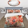 thumbnail image 2 of Designart "Serene Meadows of Red Poppies I" Poppy Bedding Covert Set - Floral Red Traditional Bed Set With 2 Shams, 2 of 5