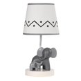 thumbnail image 1 of Lambs & Ivy Me & Mama White/Gray Elephant Nursery Lamp with Shade & Bulb, 1 of 4