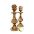 thumbnail image 3 of Wooden Candlesticks For Table Décor | Wooden Candle Holder | (2) Olive Wood Candle Sticks From The Holy Land | Short Candlesticks Holders, 3 of 5